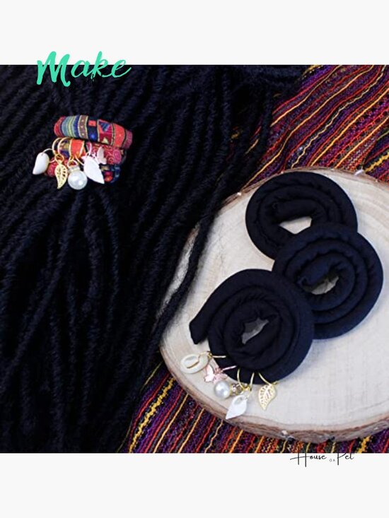 Spiral Lock Hair Ties - Dreadlock Accessories Set of 3 - Cotton and Polyester